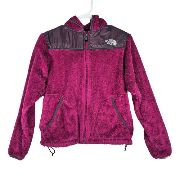 The North Face Plum Fleece Women's S Hooded Zip Front Toggle Hem Osito Jacket - Picture 1 of 5